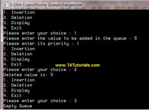 Program to Implement Priority Queue in Data Structures (C plus plus)