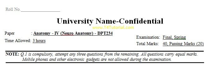 Anatomy - IV Universities Past Papers