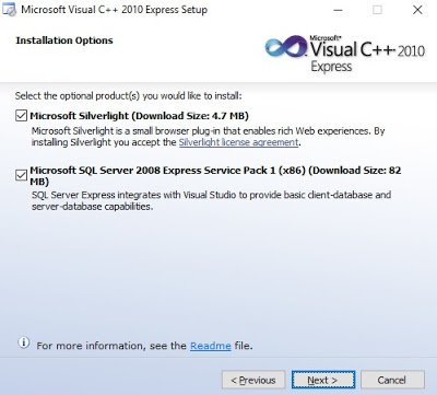 Installation of MS Visual C++ Step 2