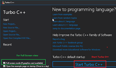 Turbo C++ Full screen option