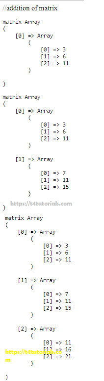 Addition of matrix using do while loop