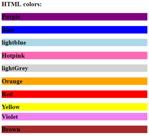 All about colors in HTML and CSS – T4Tutorials.com