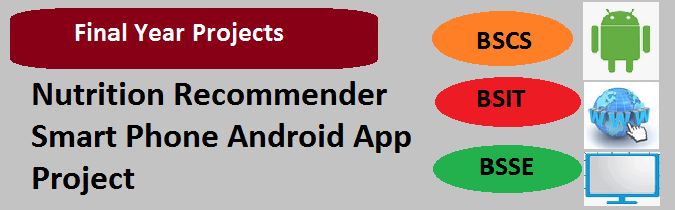 Nutrition Recommender Smart Phone Android App Project