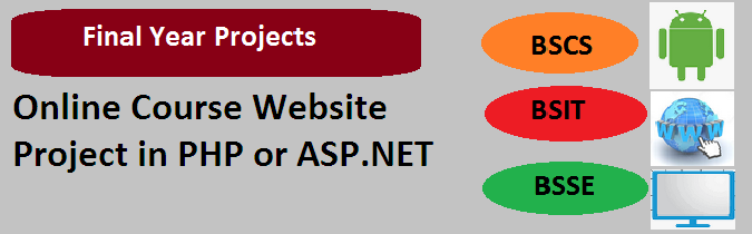 Online Course Website Project in PHP or ASP.NET