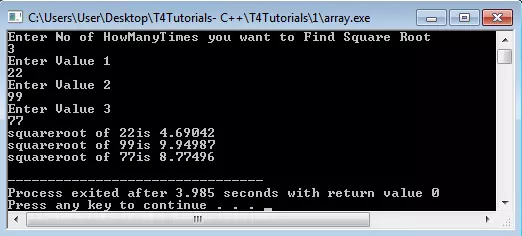 Examples of Array iN C++