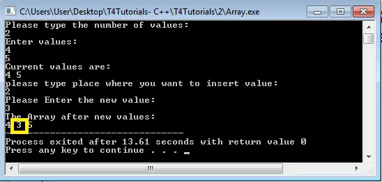 basic example of C++ Arrays