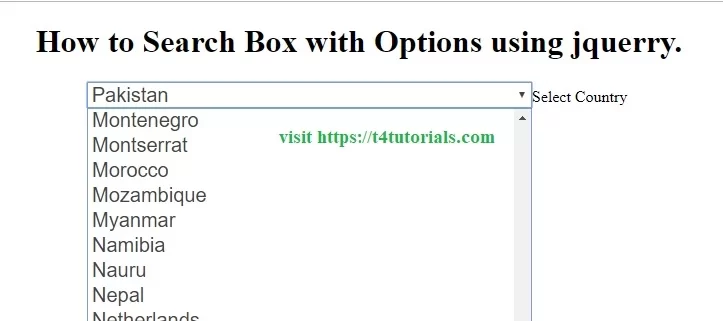 Search Box With jQuery