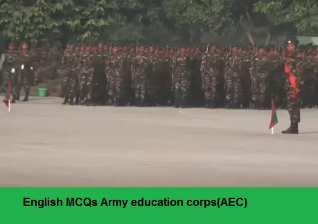 English MCQs Army education corps(AEC)