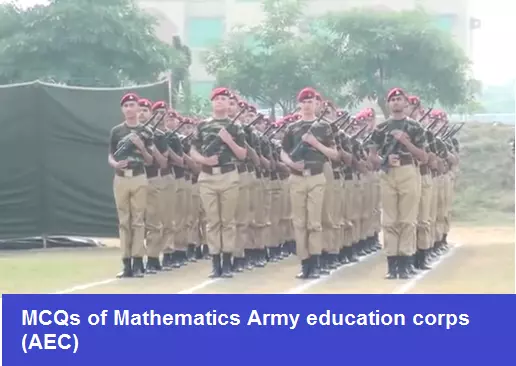 MCQs of Mathematics Army education corps(AEC)