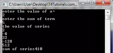 sum of the series in C++