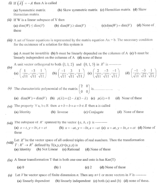 Mathematics past papers t4tutorials