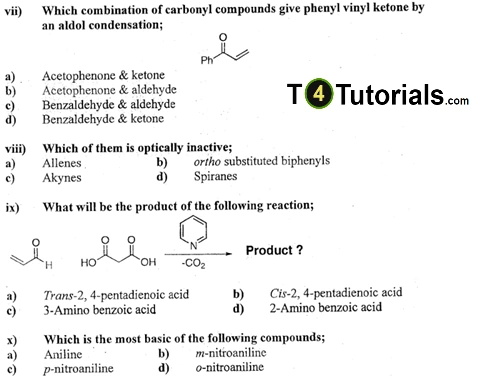 Past Papers Organic Chemistry 2023