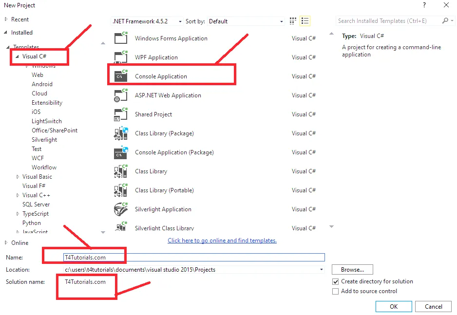 How to open console application in visual studio