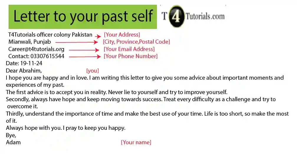 How to write letter to your past self? – T4Tutorials.com