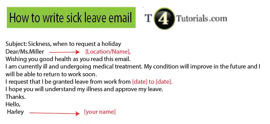 How to write a sick day email? – T4Tutorials.com