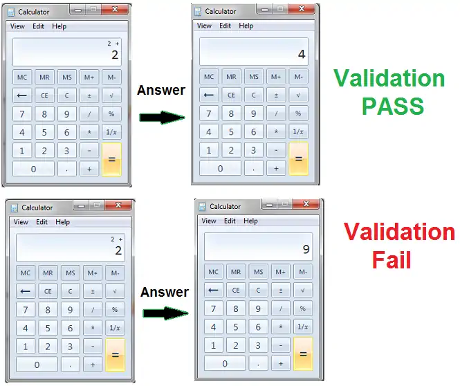 Software validation Example